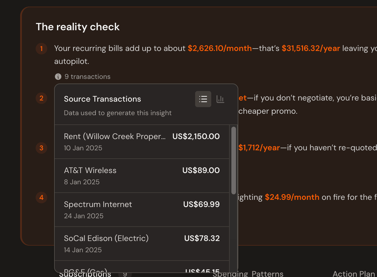 Sample Substract report