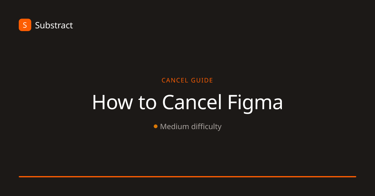 How to Cancel Figma (2026) | Substract